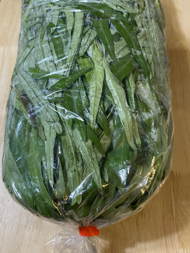 Bag of Thai Water Spinach for the tuna salad