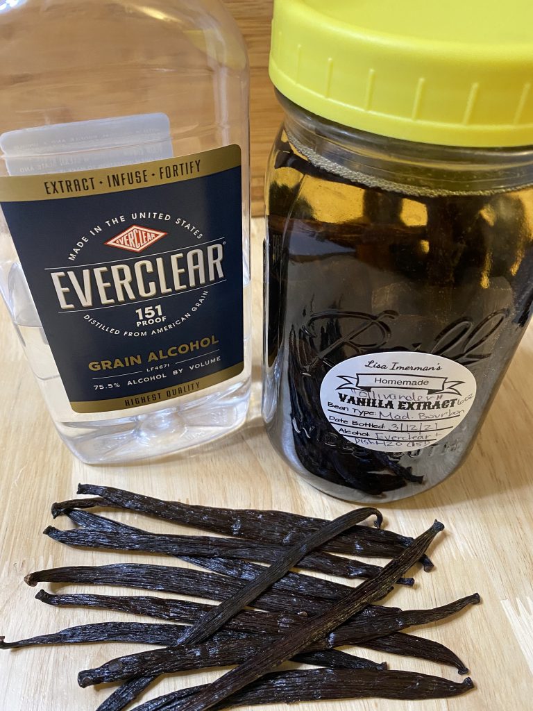Vanilla extract in diluted Everclear